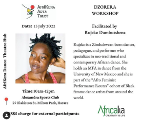 Dzorera Workshop with Rujeko Dumbutshena